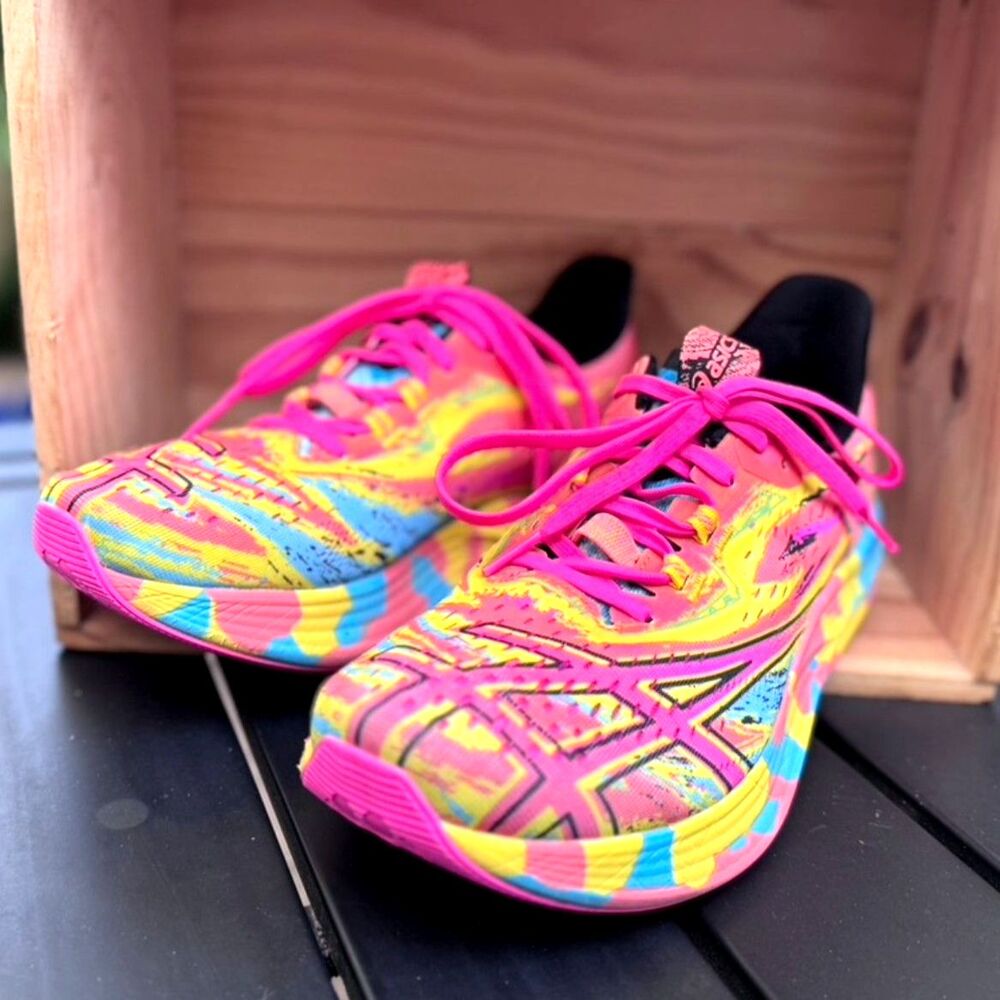 Asics Gel Noosa Tri 15 Aquarium Vibrant Yellow Multicolr FLYTEFOAM Sneakers SZ 9 - Picture 5 of 13